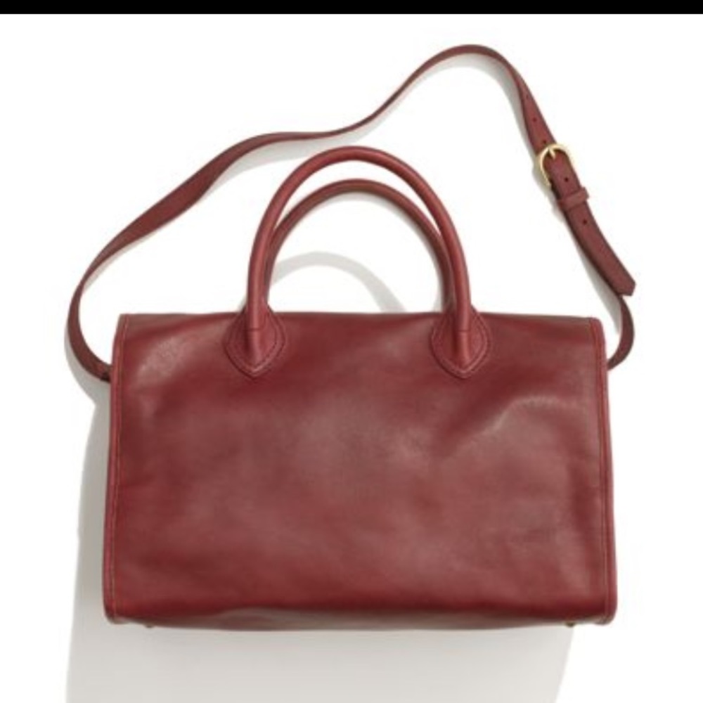 Burgundy Madewell leather Purse